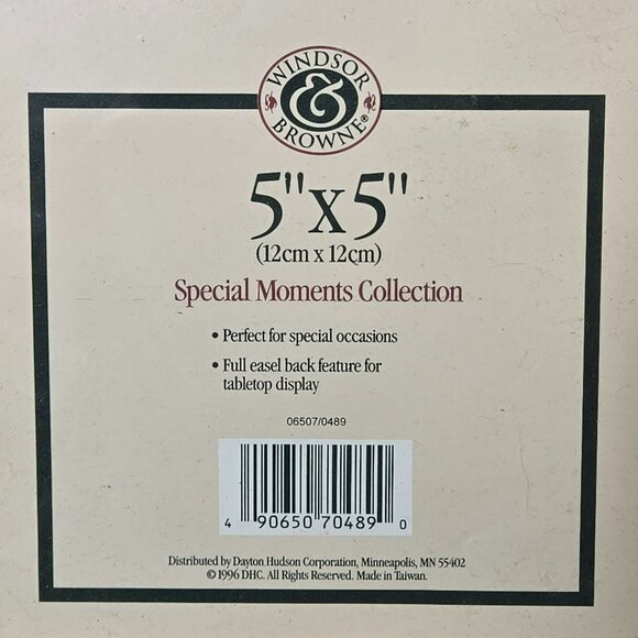 White Ceramic 5"x5" Picture Frame Raised Relief Rose Design By Windsor Browne - Picture 7 of 8